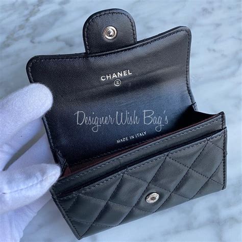 chanel keychain card holder|chanel classic wallet on chain.